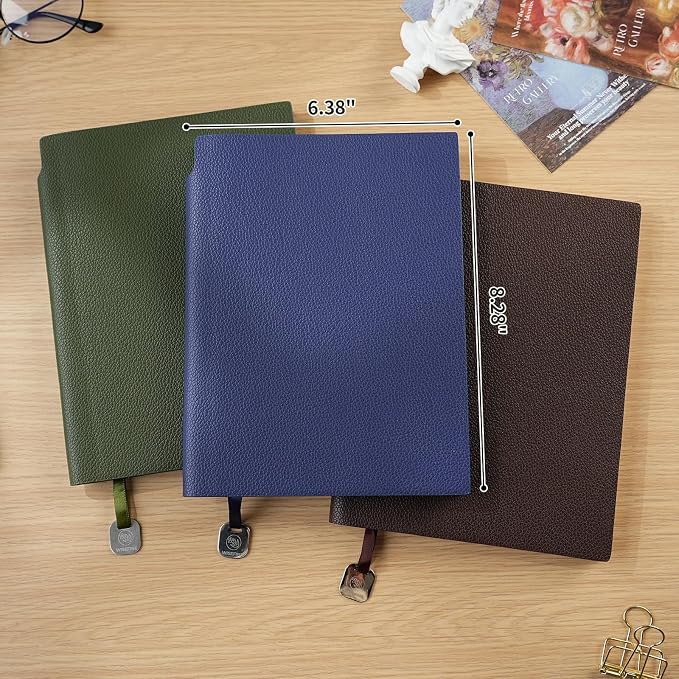 Lined Journal Notebook for Women A5 Softcover PU Leather Journals for Writing 160 Pages Daily Journaling College Ruled Notebooks for Work School Business 6.38'' X 8.28''