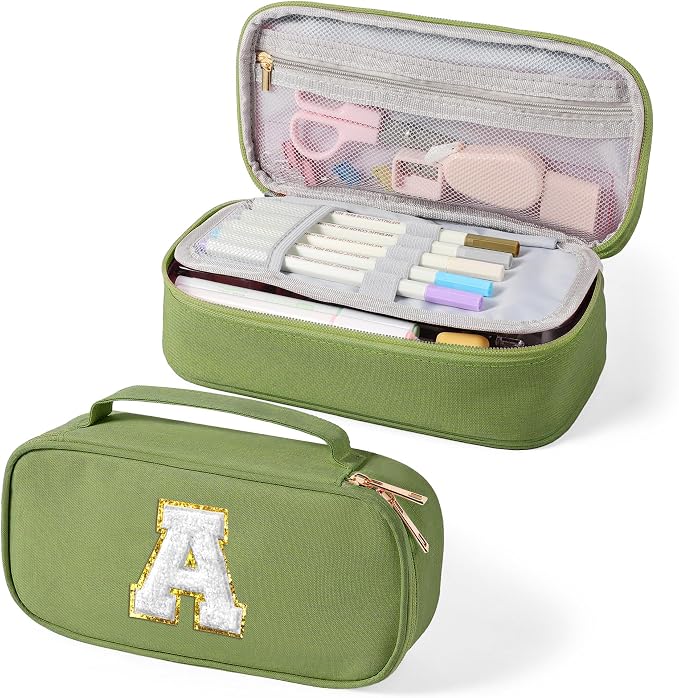 YOOLIFE Initial Bag, Personalized Birthday Gifts, Green (A)