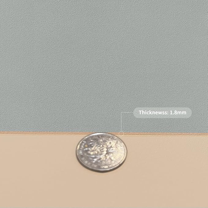 Leather Dresser Cover,1.8mm Thick,14x60 Inch,Dresser Protector Top,Dresser Top Protector,Dresser Cover Top,Dresser Top Cover,Dresser Cover Top for Bedroom.(Light Brown+Gray,14x60)