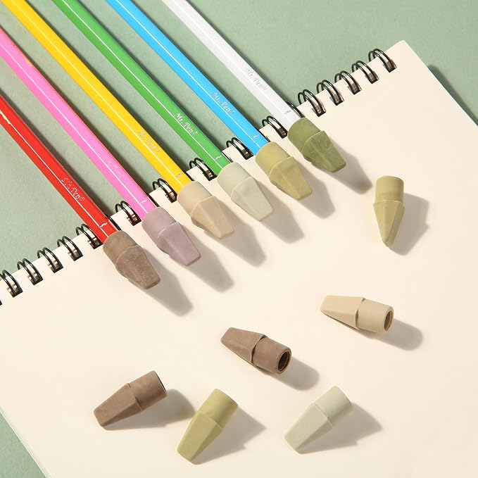 Mr. Pen- Pencil Erasers Toppers, 120 Pack, Colorful, Latex Free, No Smudge | Mr Pen Erasers for Pencils