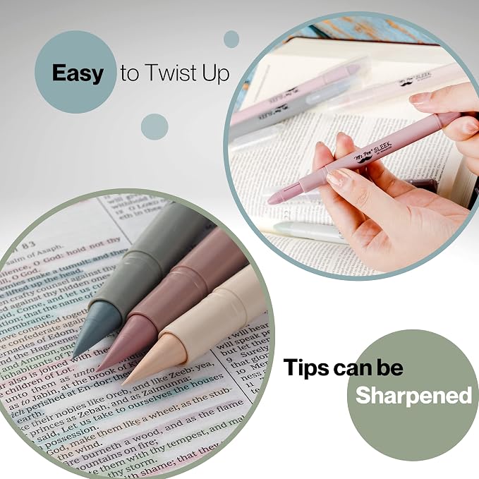 Mr. Pen- No Bleed Gel Highlighters, Dusty Colors, 8 Pack | Bible Highlighters and Pens No Bleed, Bible Markers for Study, Journaling, School Supplies and Accessories