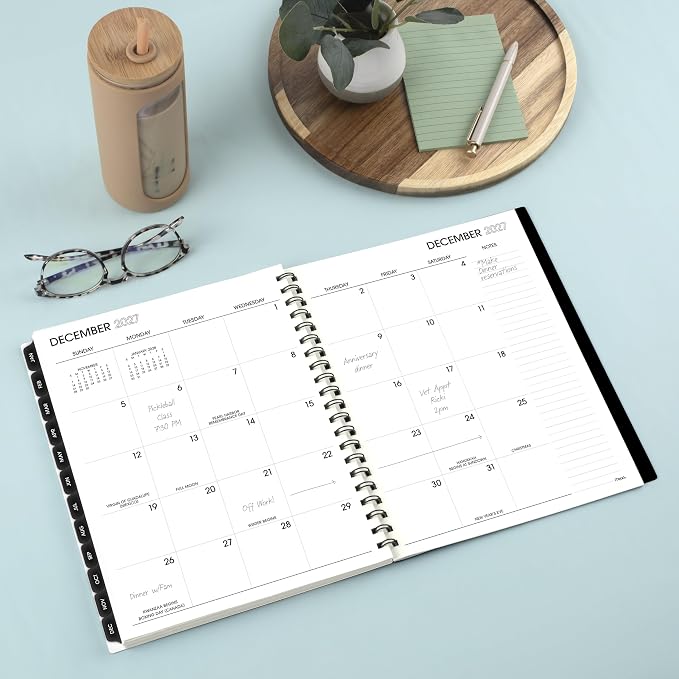 Mead Cambridge 2027 Planner, Weekly & Monthly, 15-Month Oct-Dec, 8.5" x 11", Aralia (1806-905-27)