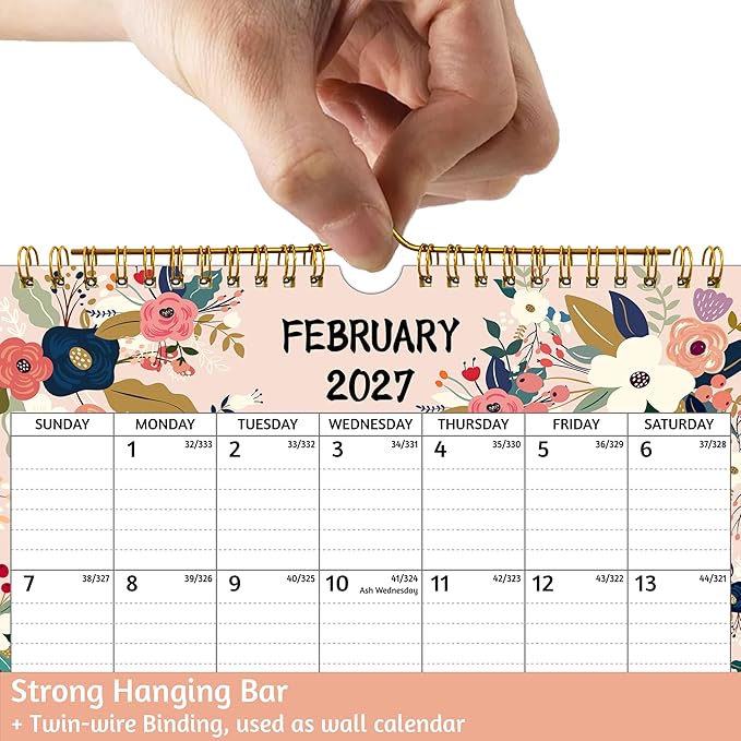 Wall Calendar 2026-2028 – 2 Year Calendar 2026-2028, 8.5 x 11 In, Jul 2026 - Jun 2028, 24-Month Calendar, Small Monthly Calendar 2026-2026 Vertical, Ruled Blocks, Thick Paper, Holidays, To-do ＆ Notes
