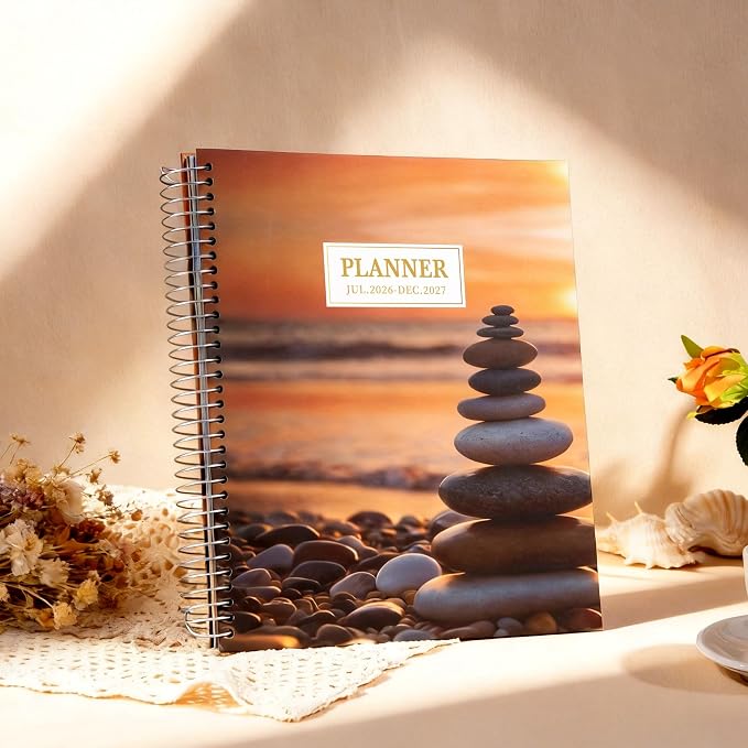 CAGIE Planner 2026-2027 18 Month July 2026-Dec 2027 Hourly Daily Calendar Weekly Monthly Planners Hardcover Large Yearly Agenda with Stickers Tabs for Women Work Mom, 8.5 x 11