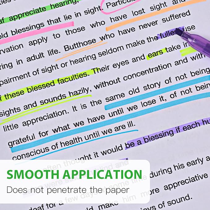 coruscant Highlighter - 100 pack color highlighter, color transparent visible fluorescent pen shell, wide chisel point mark, fluorescent pen, school, office