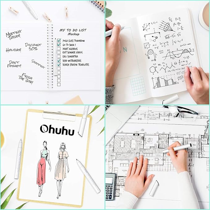 Ohuhu Fineliner Micro Drawing Pens: 8-size Tips (Ultra-fine, Fine & Brush) | Waterproof Pigment Black Ink for Illustration Drawing Journaling Sketching for Artist Beginners