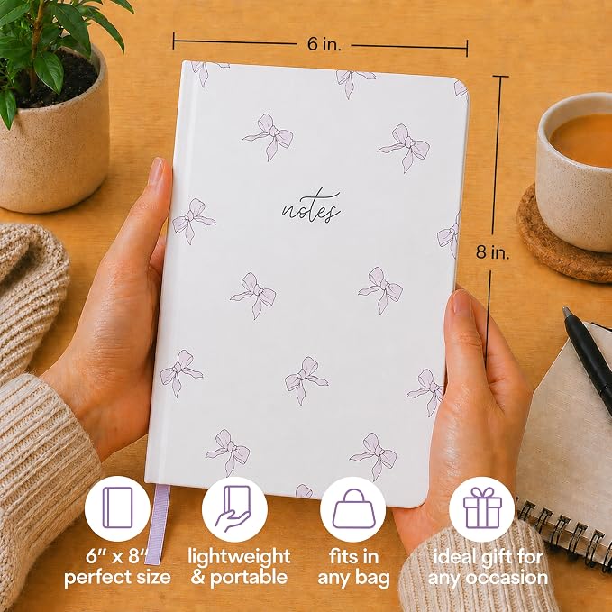 WORLD TRAVELER Eccolo A5 Hardbound Journal Notebook 256 Ivory Lined Pages | Sturdy Flexible Hardcover, 80GSM Acid-Free Ivory Pages, Smyth-Sewn Lay-Flat Binding, Ribbon Bookmark