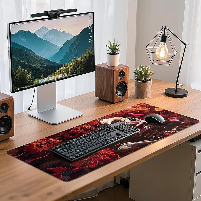 Gaming Mouse Pad - (31.5"×11.8") Skull Large Mouse Pads for Desk - Desk Mat for Keyboard and Mouse with Non-Slip Base, Desks Pad Matfor Game/Office & Home