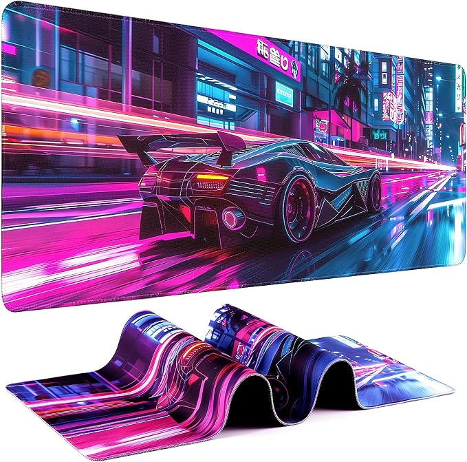Gaming Mouse Pad - (31.5"×11.8") Sports Car Large Mouse Pads for Desk - Desk Mat for Keyboard and Mouse with Non-Slip Base, Desks Pad Matfor Game/Office & Home