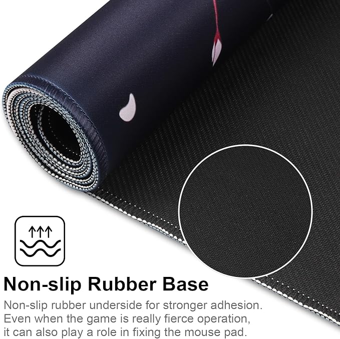 XXL Gaming Mouse Pad 35.4x15.7 Professional Large Mouse Pad & Computer Game Mouse Mat-90x40 Blackhua