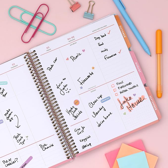 Blue Sky 2026-2027 Weekly & Monthly Academic Planner, 7"x9", Charmie | July 2026 - June 2027, Flexible Cover, Wirebound, Colorful Interior, Laminated Tabs, Storage Pocket, Academic Year, LiveWell