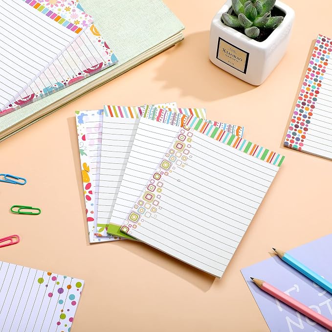 8 Pcs Cute Note Pads Fun Pattern Notepads for Women Colorful Scratch Memo Gift for Refrigerator Office Home to Do List Supplies,30 Sheets Per,4 x 5.6''