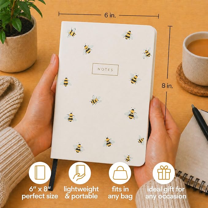 WORLD TRAVELER Eccolo A5 Hardbound Journal Notebook 256 Ivory Lined Pages | Sturdy Flexible Hardcover, 80GSM Acid-Free Ivory Pages, Smyth-Sewn Lay-Flat Binding, Ribbon Bookmark