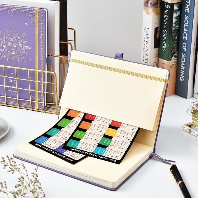 2027 Planner - 2027 Weekly Monthly Planner, January 2027 - December 2027, 5.75" x 8.25", Faux Leather Planner 2027 with Back Pocket & 40 Notes Pages - Lavender