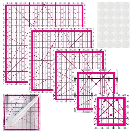 5 Quilting Rulers,Quilting Square(3.5",5", 8",10",12.5") | Square Rulers,Square Quilting Rulers,Quilting Square Ruler, Square Ruler for Quilting