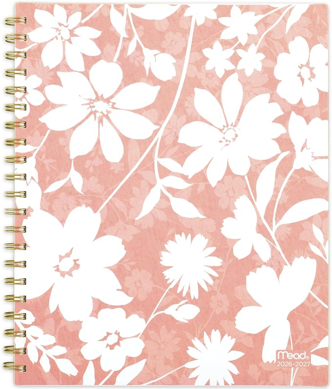 Mead Planner 2026-2027 Weekly & Monthly Academic 15-Month April-June, 8-1/2" x 11", Flower Patch (1804-905A)
