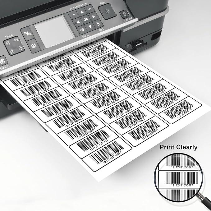 1" X 2-5/8" Address Labels,30 UP Shipping Label for Laser/Inkjet Printers,White Blank Mailing Label,30 Labels per Sheet(2000 Sheets)