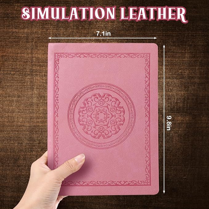 Fetinar 2026 Leather Vintage Journal Notebook,300 Pages,Leather Softcover Lined Journal Notebooks for Women Men,Notebook Journals for Writing Travel,Business,Office,7.1'' X 9.8''