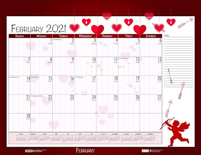 House of Doolittle 2021 Monthly Seasonal Desk Pad Calendar, 18.5 x 13 Inches, January - December (HOD1396-21)