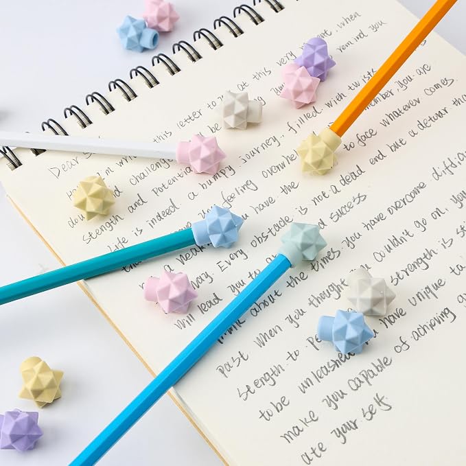 Mr. Pen- Pencil Top Erasers, 48 Pack, Latex-Free | No-Smudge Cap Pencil Erasers for Precise Erasing, Kids, Teachers, Studying Supplies