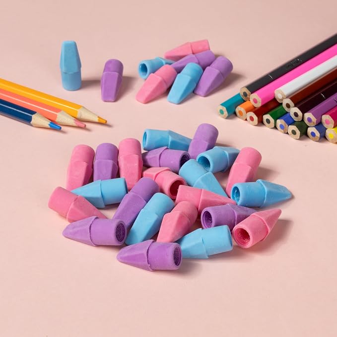 Mr. Pen- Pencil Erasers Toppers, 30 Pack, Colorful, Latex Free, No Smudge, Mr Pen Erasers for Pencils