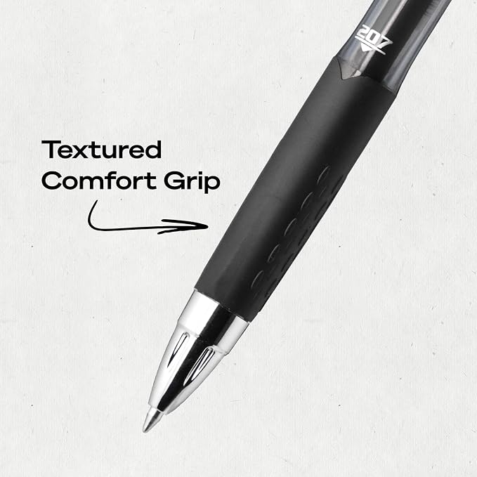 uniball™ 207 Gel Pens, Black Ink, 0.7mm Medium Point, Retractable, 5 Count | Smooth Writing, Fraud-Resistant, uni Super Ink™
