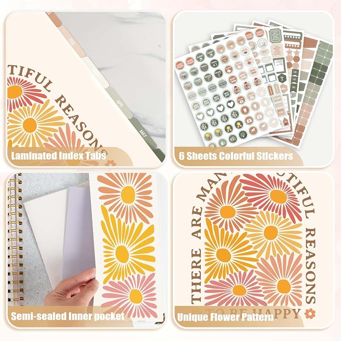 Large 2026-2027 Academic Planner,Weekly & Monthly Planner Organizer from July 2026 - June 2027, 8.5"x11" Dasiy Daily Agenda Planning Book with Pocket,Stickers & Tabs for Women Students Office, A4 Size