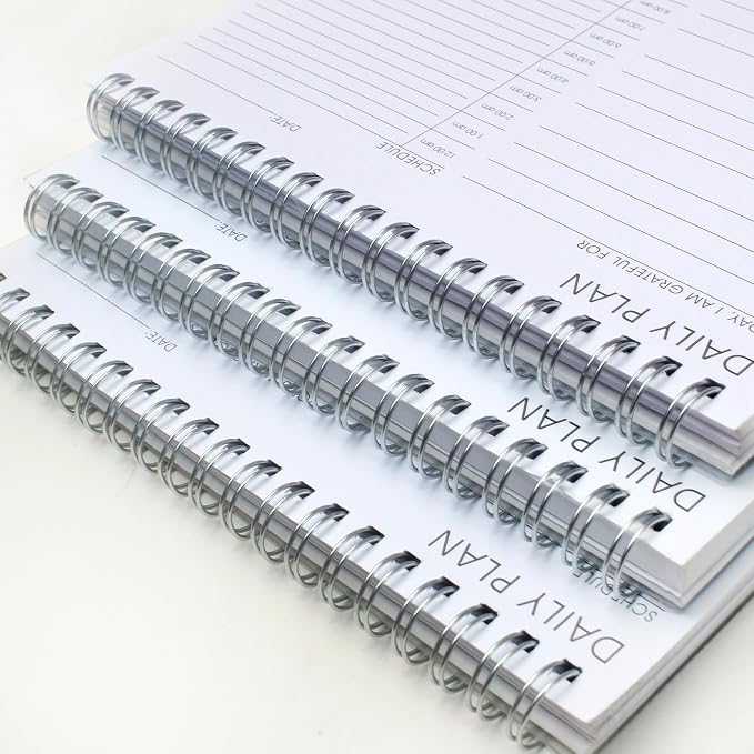 3 Pcs 24 Hour Daily Planner, To Do List for Work & Personal Life, 6.5 x 9.8 | Productivity Planner, Everyday Planner