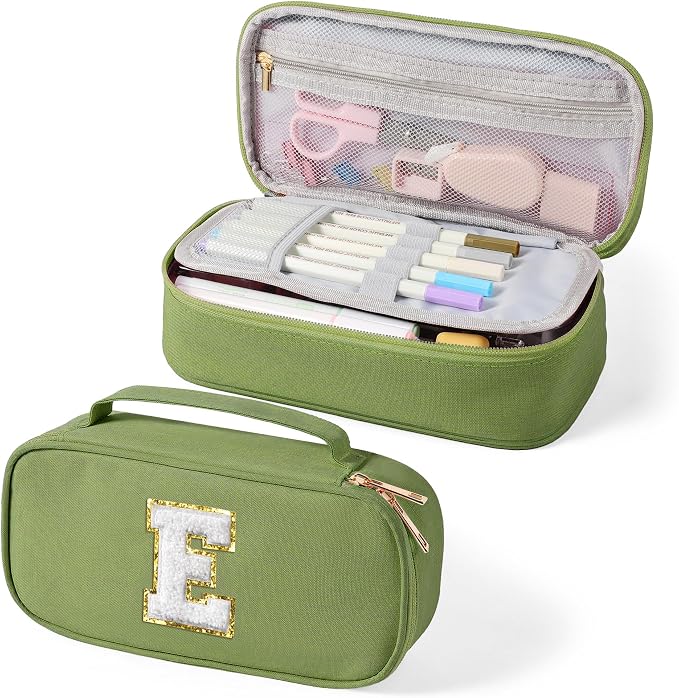 YOOLIFE Initial Bag, Personalized Birthday Gifts, Green (E)