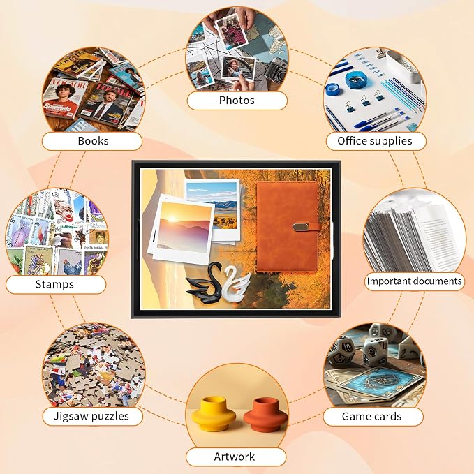 AOBOPLE 4 Pack Photo Storage Box,16" x 12" x 4" Keepsake Box with Handle Holes,Protective Storage Box for Photos Pictures Documents Artwork DIY and Souvenir,Home and Office Organizer