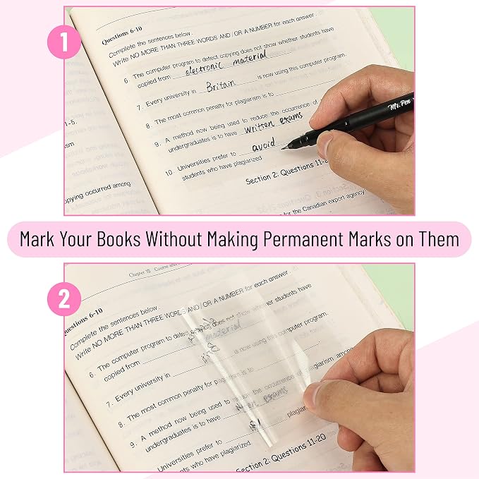 Mr. Pen- Transparent Bible Highlighter Tape and Sticky Note Set, 331 Pcs | Sticky Note Tabs, Sticky Index Tabs, Highlighter Strips, Highlight Strips for Books, Sticky Notes Transparent