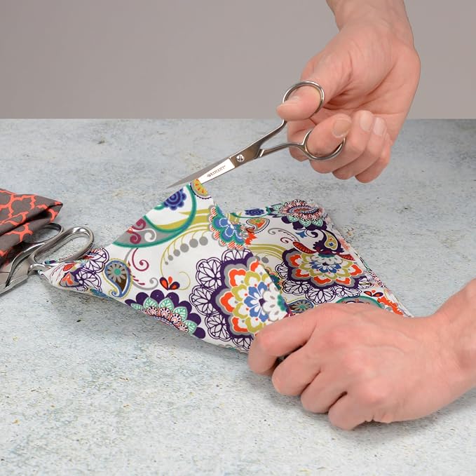 Westcott 5in Forged Fabric and Paper Scissors, Precision Scissors for Embroidery Detail, Sewing, Quilting, Tailoring, Arts and Crafts