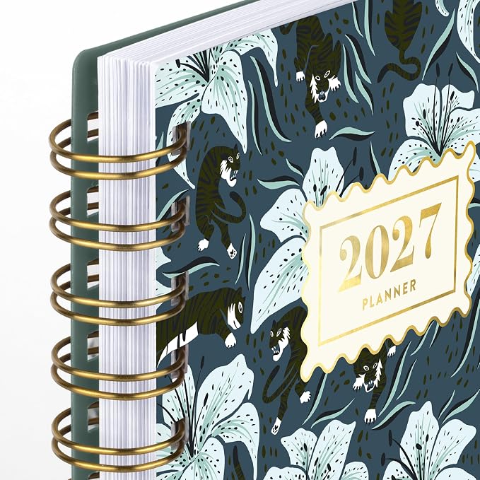 Mead Cambridge 2027 Planner, Weekly & Monthly, 15-Month Oct-Dec, 8.5" x 11", CatCoq, Tiger (CC05-905-27)