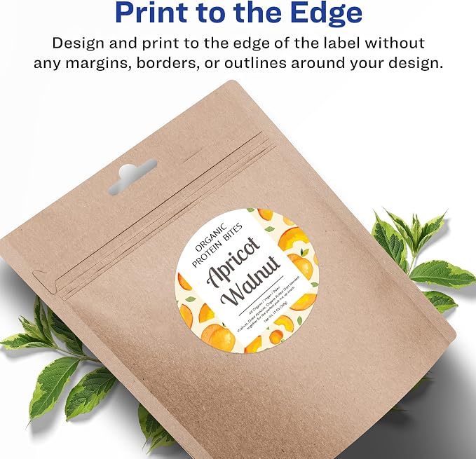 Avery Round Labels, 2" Diameter, Sure Feed Technology, Print-to-the-Edge, Easy Peel, Laser/Inkjet, Permanent, 120 Blank Circle Labels Total (22612)