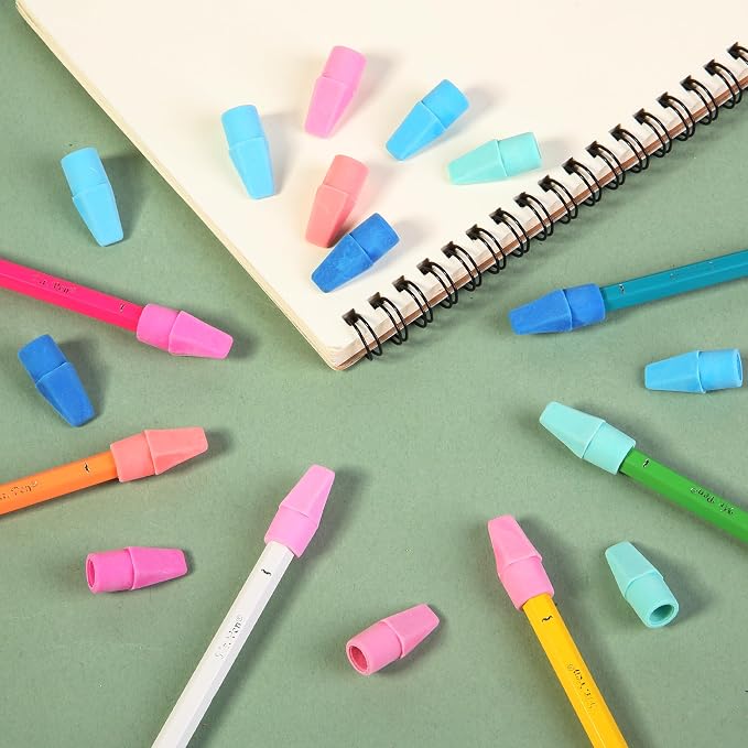 Mr. Pen- Pencil Erasers Toppers, 500 Pack, Colorful, Latex Free, No Smudge | Mr Pen Erasers for Pencils
