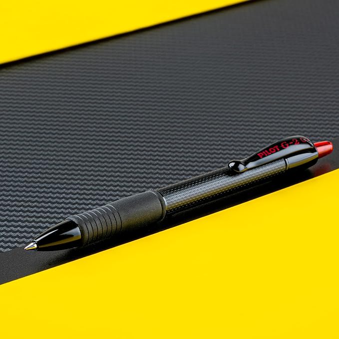 Pilot G2 Edge Red, Premium Gel Roller Pens, Sensory Writing Experience, 8ct box, Fine Point 0.7 mm