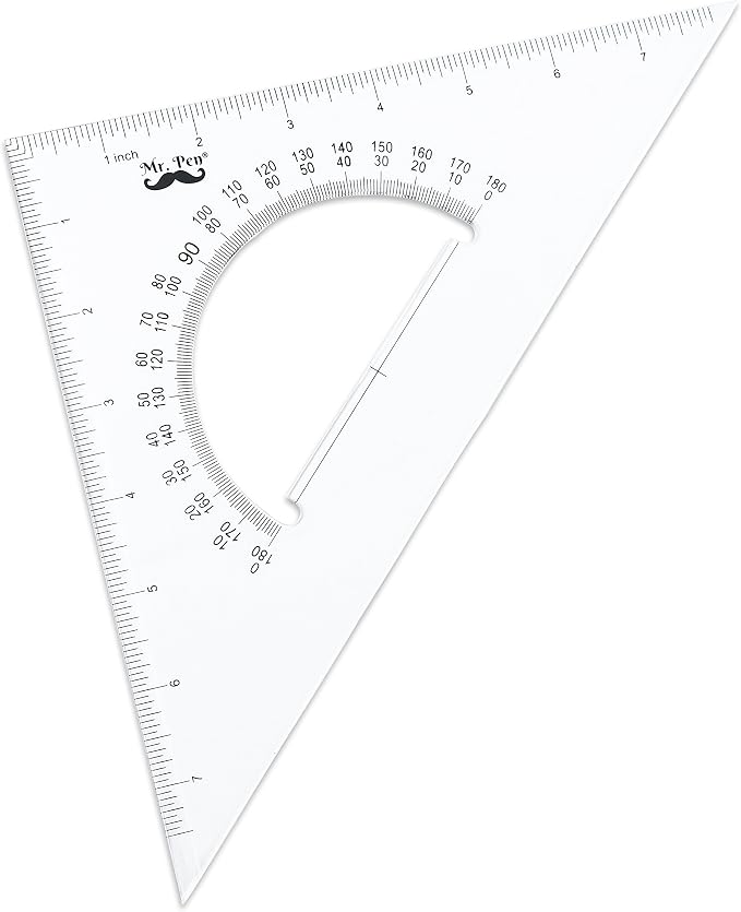 Mr. Pen Architectural Triangular Ruler Set with 12 Inch Triangular Scale | 11 Inch 30/60 and 8 Inch 45/90 Triangles
