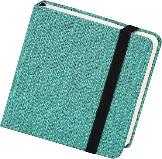 Funto Watercolor Journal, 4.7x4.7, 24 Sheets 100% Cotton Cold Press Paper 300gsm/140lb, Acid-Free Travel Sketchbook for Artists & Adults (Deep Green)