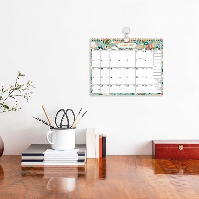 2026-2027 Wall Calendar - 2026-2027 Calendar, 8.5" x 11" | Jul. 2026 - Dec. 2027, Wall Calendars with Julian Dates, Twin-Wire Binding