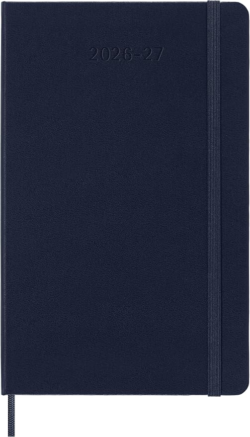 Moleskine Classic 18 Month 2026-2027 Weekly Planner, Hard Cover, Large (5" x 8.25"), Sapphire Blue, 208 pages