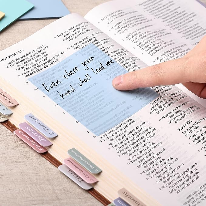 Mr. Pen- Transparent Sticky Notes, 3" x 3", 4 Pads, 200 Sheets | Morandi Colors, See Through Self-Adhesive Notes with Fineliner for Bible Journaling and Studying, Water-Resistant