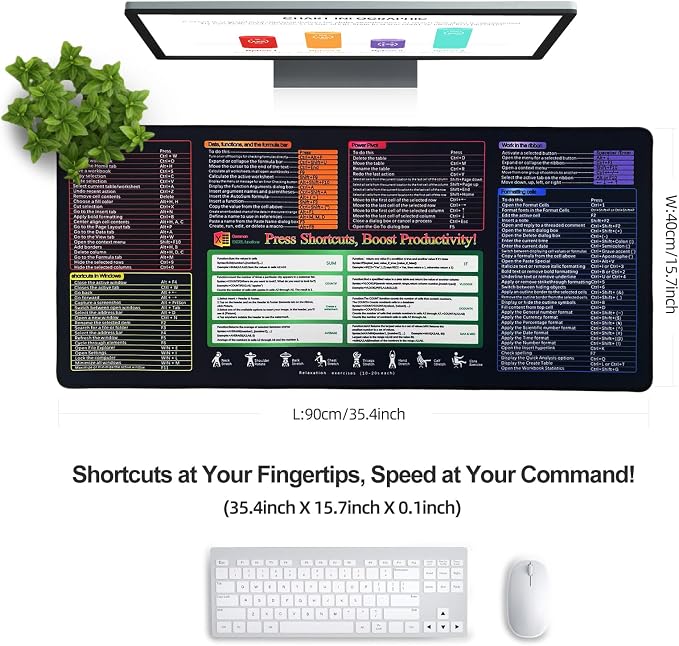 XXL Gaming Mouse Pad 35.4x15.7 Professional Large Mouse Pad & Computer Game Mouse Mat-90x40 Excelnew