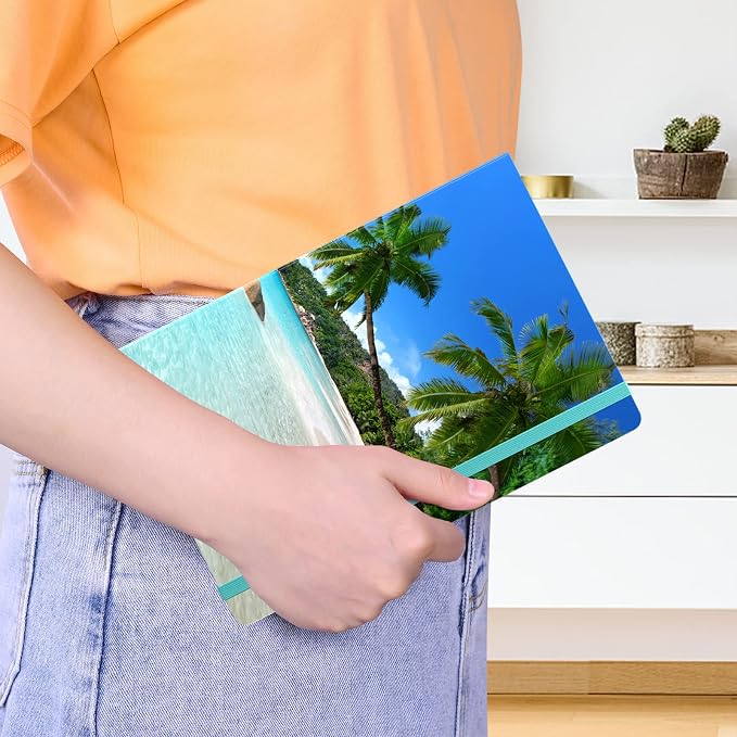 Lined Journal Notebook, Hardcover Journal for Women, Medium 5.7 x 8.4 in, 160 Pages Thick Paper, Cute Aesthetic Floral College Ruled Notebook for Journaling Writing Work Office School, Trees