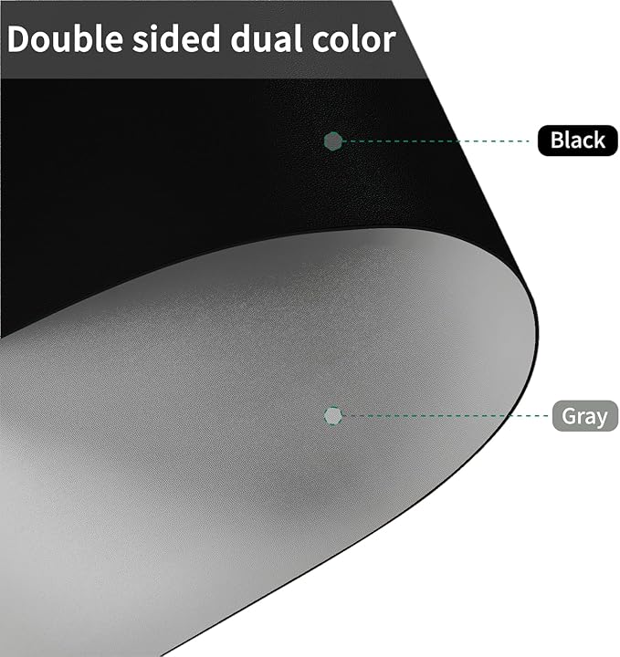 Faux Leather Table Cover,1.8mm Thick,42x42 Inch Table Protector,Dining Table Cover,Table Cover Protector,Dining Table Protector Rectangle(Black+Gray,42x42)