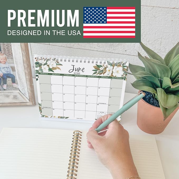 Small Desk Calendar 2026-2027 Standing Flip - 18-Month 2026 Desk Calendar Small for Home, Office & School, Standing Desks Calendars 2026-2027, Mini Desks Calendars, Back to School Teacher Gifts