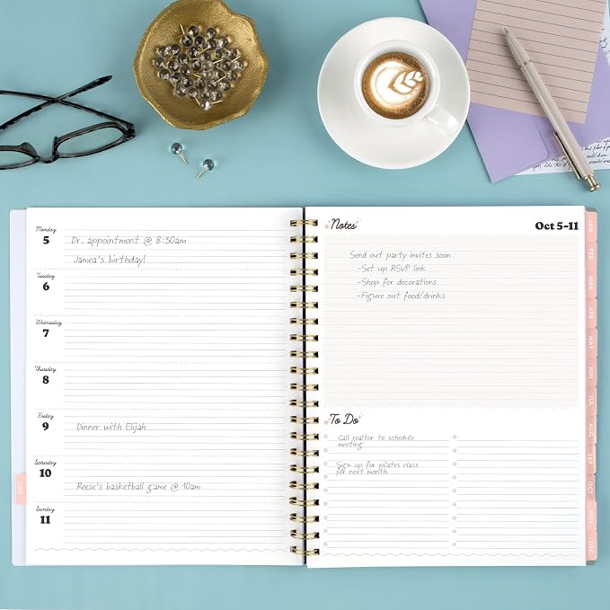 Mead Cambridge 2027 Planner, Weekly & Monthly, 15-Month Oct-Dec, 8.5" x 11", CatCoq, Tiger (CC05-905-27)