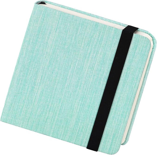 Funto Hot Press Watercolor Journal, 4.7”x4.7”, 24 Sheets 100% Cotton Smooth Paper 300gsm/140lb, Acid-Free Sketchbook for Detailed Art & Illustration (Light Green)