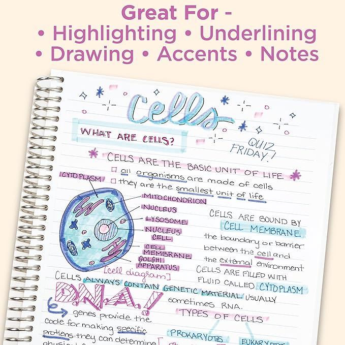 Zebra Pen Mildliner Dual-Tip Highlighter Marker Set, Broad and Fine Tips, No Bleed, Ideal for Bible Highlighting, Journaling, School and Office Supplies, Assorted Soft Hue Ink Colors, 8-Pack (78108)