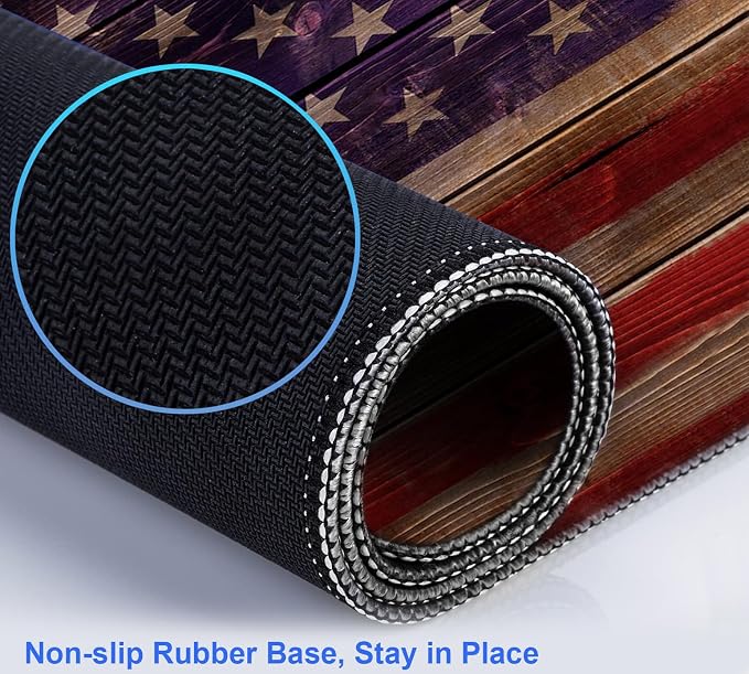 American Flag Gaming Mouse Pad, Suitable for Office and Study Keyboard Pads | Large Extended Mouse Pad; Full Desk Coverage; Waterproof Coating; Stable Anti-Slide Base For Gaming, Office, Study Daily Use