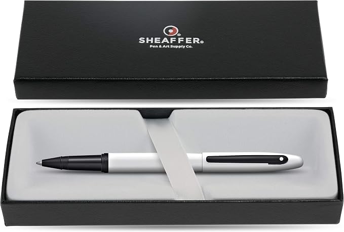 Sheaffer VFM Glossy White Lacquer w/Matte Black Powder Coated Appointments Rollerball Pen